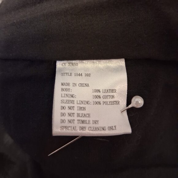 NWT BLEND Women's Black 100% Genuine Leather Jackets Fall Winter Outerwear XS 2 - Picture 9 of 15